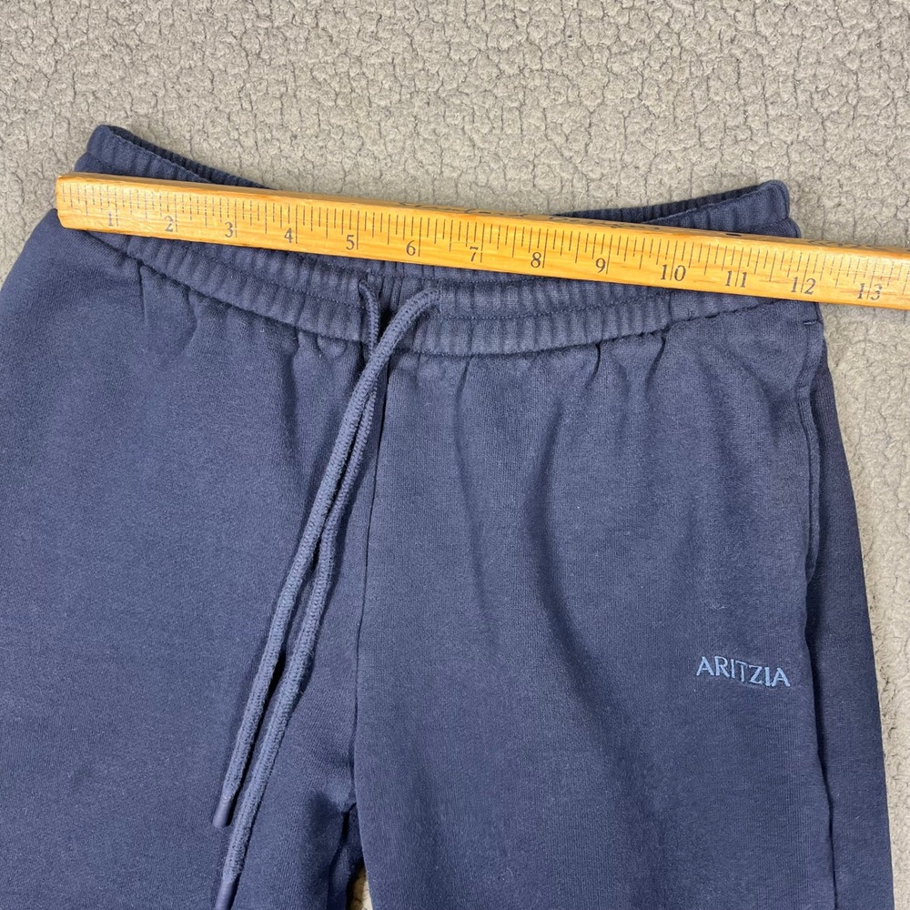 Aritzia Sweatfleece Boyfriend Fit Wide Leg Sweatpants Navy Blue XS 6440 - Picture 10 of 14